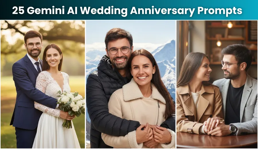 Trending 25 Gemini AI Wedding Anniversary Prompts (Copy & Paste)