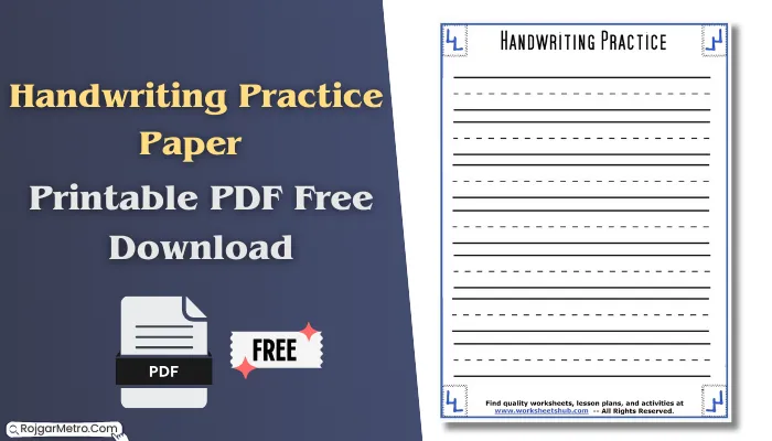 Printable Handwriting Practice Paper PDF Free Download