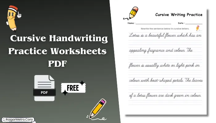 Cursive Handwriting Practice Worksheets PDF Free Download