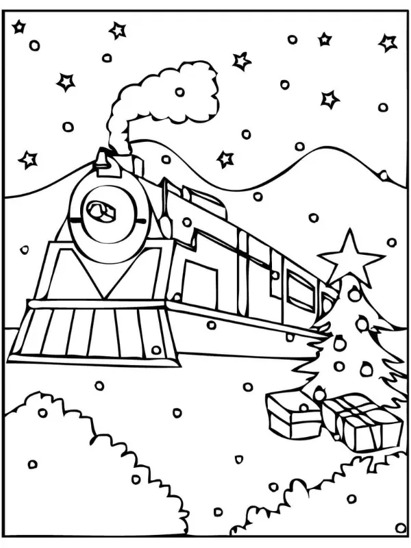 Polar Express Coloring Pages Printable PDF