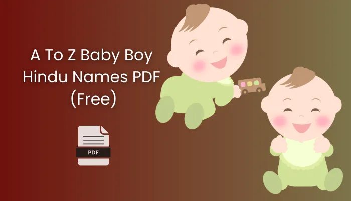 A To Z Baby Boy Hindu Names PDF (Free)