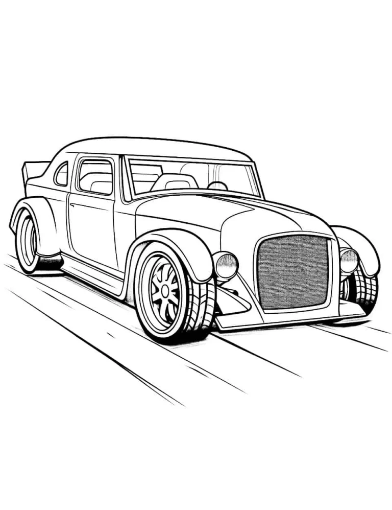 legendary Movie Cars Coloring Pages PDF [Printable]