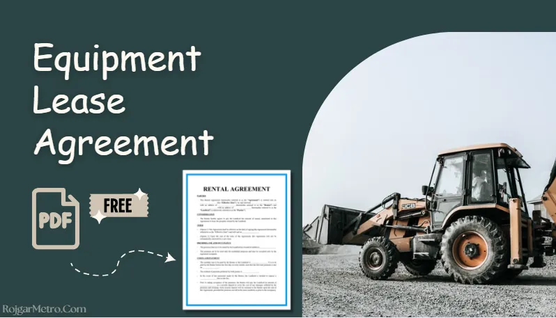 Equipment Lease Agreement PDF [Free]