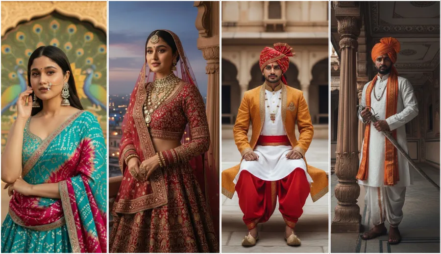 Best 20 Gemini AI Rajasthani Look Photo Prompts for Men and Women