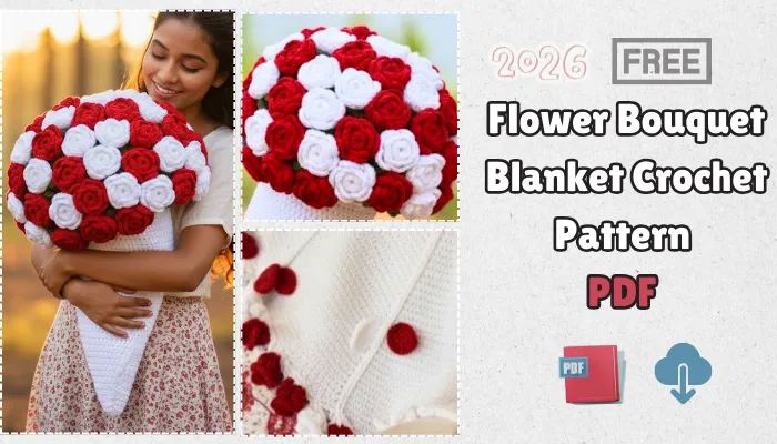 Flower Bouquet Blanket Crochet Pattern PDF Free Download