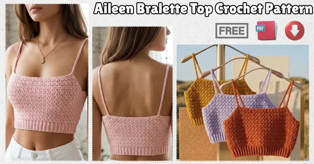 Simple Aileen Bralette Top Crochet Pattern PDF Free Download