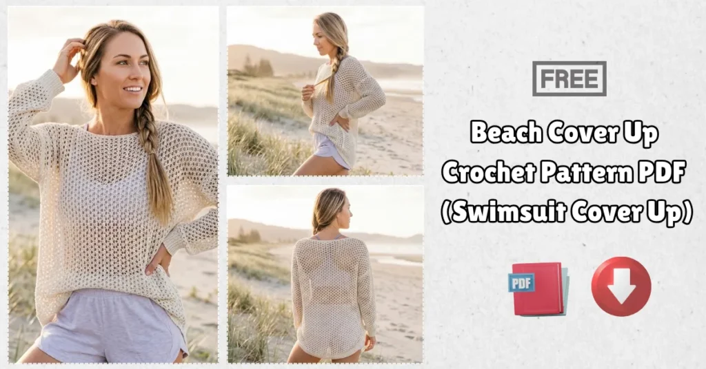 Beach Cover Up Crochet Pattern Free PDF (Crochet Swimsuit Cover Up)