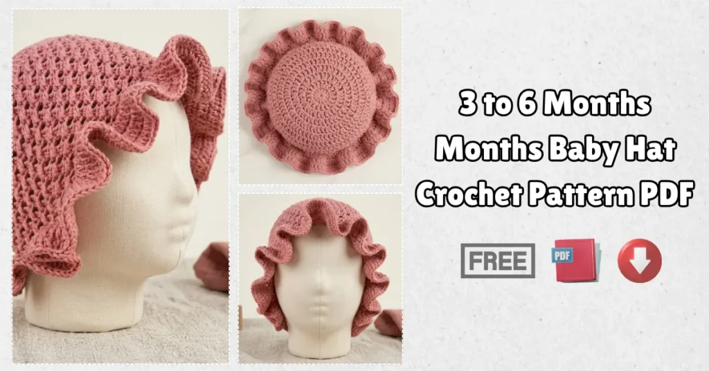 Baby Hat Crochet Pattern PDF Free (3 to 6 Months)