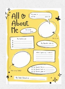 All About Me Worksheet PDF Free Download